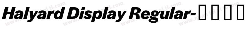 Halyard Display Regular字体转换